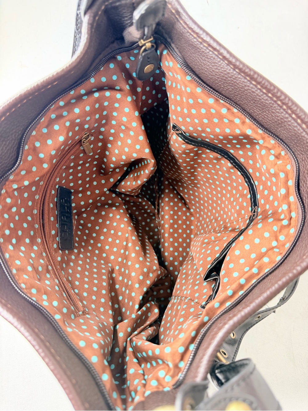Chala boho brown leather shoulder bag - Picture 7 of 7